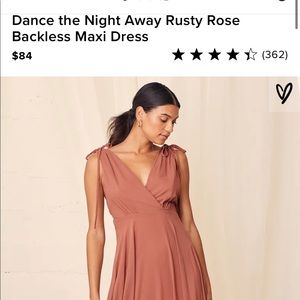 LULUS DANCE THE NIGHT AWAY IN RUSTY ROSE
